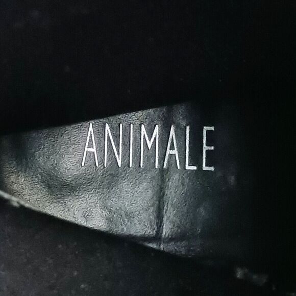 Animale Brazil Blk Leather Platform Ankle Boot Harness Strap High Block Heel  37 - Picture 10 of 13